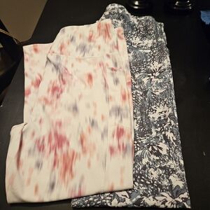 GAIAM Women's Floral Leggings - Pink and Blue